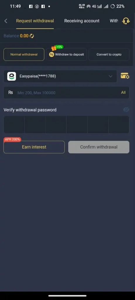 P44 Bet Game Withdraw