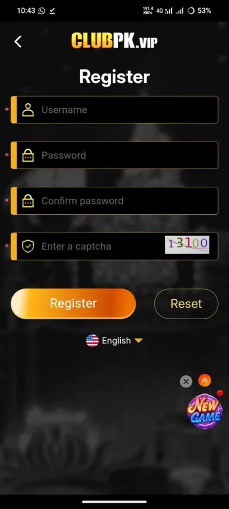 Club PK Game Register