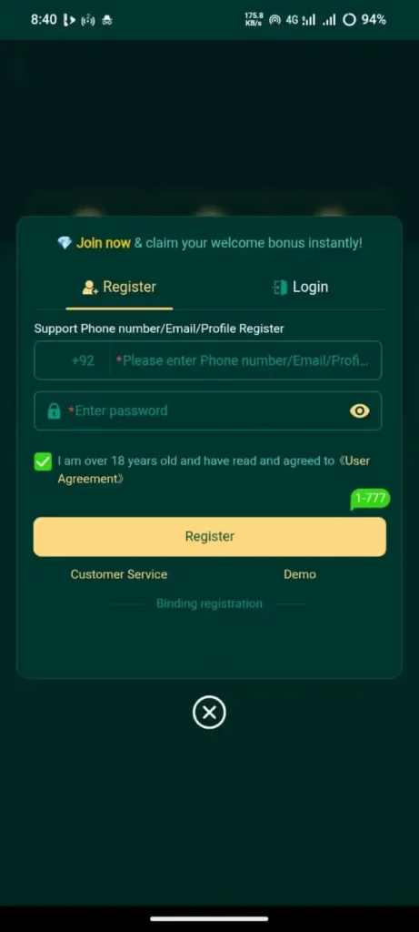 XO3 Bet Game Register and Login