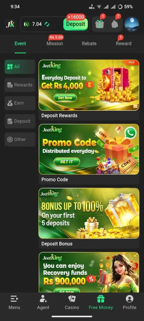 JeetKing Game Bonuses